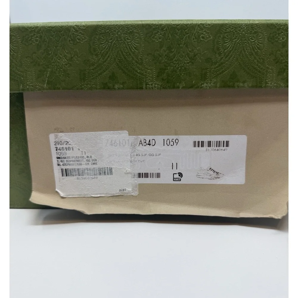 Gucci Rhyton GG Monogram Sneaker Green/Black Size 12 US 11 Gucci